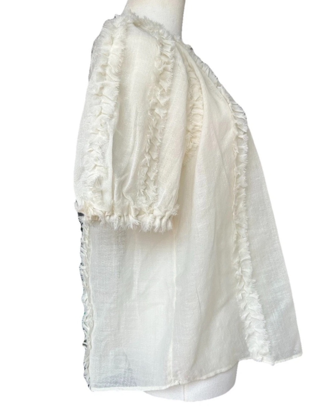 ULLA JOHNSON GRACELLE TOP / COWRIE Cream Size 4 - Picture 6 of 12